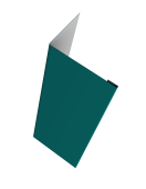 Нащельник (для калиток и ворот) 25х35 жалюзи Milan, Tokyo, Palermo 0,45 PE RAL 5021 водная синь (L2,0) Центр Кровли