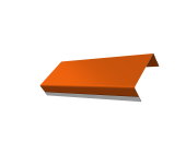 Ламель обратная стартовая/финишная забора жалюзи Техас 53мм для калиток и ворот (с заполнением ламелями 125) Grand Line 0,45 ПЭ RAL 2004 оранжевый Центр Кровли