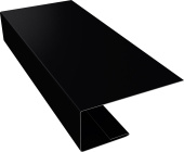 J-Профиль 18мм Grand Line 0,5 Полидэкстер TwinColor RAL 9005 черный (3м) Центр Кровли