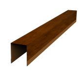 Планка опорная составная внутренняя для забора жалюзи Palermo 0,45 Print Premium Golden Wood Intense FTC (1,8м) Центр Кровли