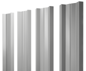 Штакетник М-образный A с прямым резом Grand Line 0,5 Сатин RAL 9006 бело-алюминиевый Центр Кровли