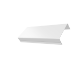 Ламель обратная стартовая/финишная забора жалюзи Техас 53мм для калиток и ворот (с заполнением ламелями 125) Grand Line 0,45 ПЭ двухсторонний RAL 9003 сигнальный белый Центр Кровли