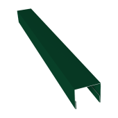 Планка П-образная заборная 24 Grand Line 0,45 ПЭ двухсторонний с пленкой RAL 6005 зеленый мох (2,5м) Центр Кровли