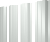 Штакетник П-образный A с прямым резом Grand Line 0,5 ПЭ слим RAL 9003 сигнальный белый Центр Кровли