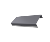 Ламель обратная стартовая/финишная забора жалюзи Техас 53мм для калиток и ворот (с заполнением ламелями 125) Grand Line 0,45 Drap RAL 7004 сигнальный серый Центр Кровли