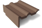 Боковая цементно-песчаная черепица Braas Франкфуртская левая, темно-коричневый Центр Кровли