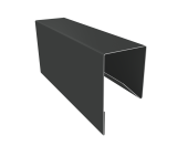 Планка П-образная заборная 17 Grand Line 0,45 ПЭ двухсторонний с пленкой RAL 7016 антрацитово-серый (3м) Центр Кровли