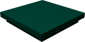 Колпак на столб плоский 390х390мм 0,4 PE с пленкой RAL 6005 зеленый мох Центр Кровли