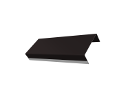 Ламель обратная стартовая/финишная забора жалюзи Техас 53мм для калиток и ворот (с заполнением ламелями 125) Grand Line 0,5 Сатин матовый RAL 9005 черный Центр Кровли