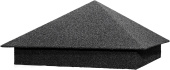 Колпак на столб 390х390мм 0,45 Базальт Эспрессо Центр Кровли