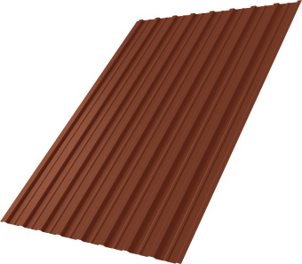 картинка Профнастил С10A Grand Line 0,5 Сатин матовый RAL 8004 терракота Центр Кровли