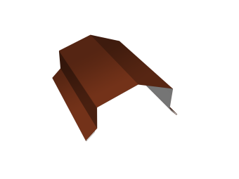 картинка Парапетная крышка угольная 100мм Grand Line 0,45 ПЭ с пленкой RAL 3009 оксидно-красный (3м) Центр Кровли