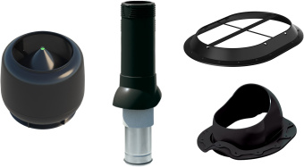 фото Комплект вентиляции Технониколь Монтеррей 125/160 черный Центр Кровли картинка Комплект вентиляции Технониколь Монтеррей 125/160 черный Центр Кровли