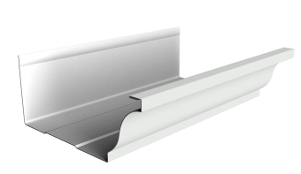 картинка Желоб прямоугольный Vortex Проект 210 мм 3м RAL 9003 сигнальный белый Центр Кровли