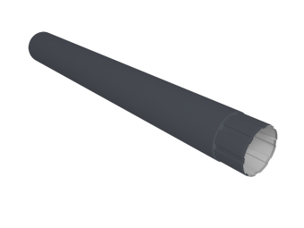 картинка Труба круглая &Oslash;90 Vortex Микс 3м RAL 7024 мокрый асфальт Центр Кровли