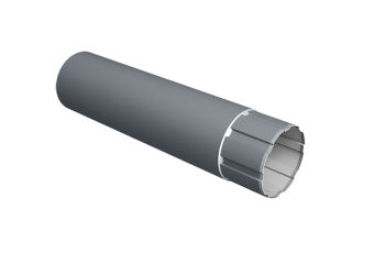 картинка Труба круглая &Oslash;90 Vortex Микс 1м RAL 7024 мокрый асфальт Центр Кровли