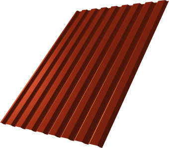 картинка Профнастил С20A Grand Line 0,45 Drap СТ RAL 8004 терракота Центр Кровли