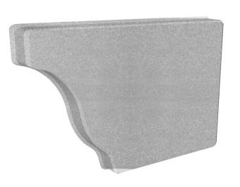 картинка Заглушка желоба правая Vortex в2 130мм Zn Центр Кровли