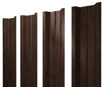 картинка Штакетник П-образный В с прямым резом 0,45 Print Premium Antique Wood TwinColor Центр Кровли