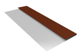картинка Планка стартовая БХ new 0,5 Satin с пленкой RAL 3009 оксидно-красный (2м) Центр Кровли
