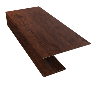 картинка J-Профиль 18мм 0,45 Print-Double Premium Cherry Wood Fresh (3м) Центр Кровли