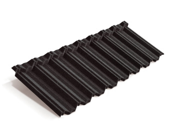 фото Лист композитной черепицы Metrotile MetroClassic черный Центр Кровли картинка Лист композитной черепицы Metrotile MetroClassic черный Центр Кровли
