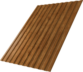 картинка Профнастил С8A в01 Grand Line 0,45 Принт Элит двухсторонний Золотой дуб Центр Кровли