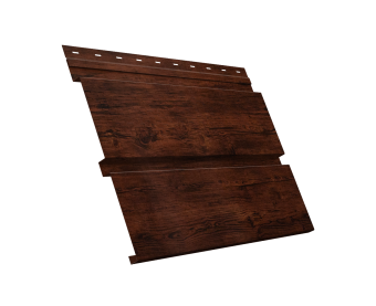 картинка Софит металлический Квадро Брус с перфорацией 0,45 Print Elite с пленкой Cherry Wood TwinColor Центр Кровли