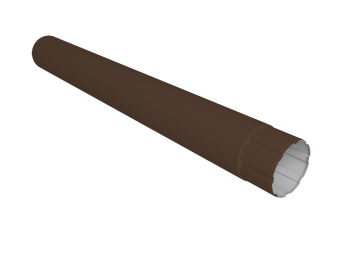 картинка Труба круглая &Oslash;90 Vortex Микс 3м RAL 8017 шоколад Центр Кровли