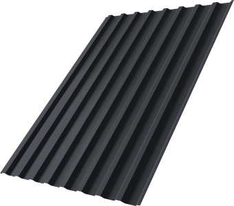 картинка Профнастил С20B Grand Line 0,5 PurPro матовый RAL 7024 мокрый асфальт Центр Кровли