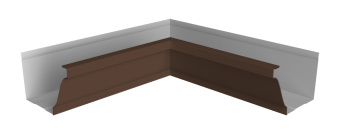 фото Угол желоба внутренний Vortex в2 матовый 130мм новый RAL 8017 шоколад Центр Кровли картинка Угол желоба внутренний Vortex в2 матовый 130мм новый RAL 8017 шоколад Центр Кровли