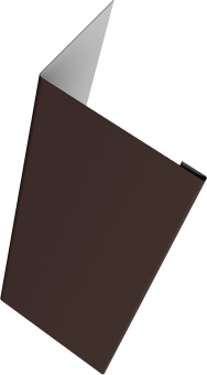 картинка Нащельник 25х35 для забора жалюзи Милан, Токио, Палермо (для калиток и ворот) Grand Line 0,5 Сатин RAL 8017 шоколад (1,68м) Центр Кровли