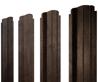 картинка Штакетник П-образный B фигурный 0,45 Print-Double Elite Antique Wood Центр Кровли