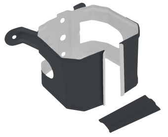 картинка Крепление трубы для гофры на дерево Vortex в2 матовый RAL 7024 мокрый асфальт Центр Кровли