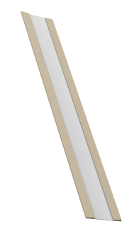 картинка Крепежная планка жалюзи Milan, Milan Slim, Tokyo 0,45 Drap TX RAL 1015 светлая слоновая кость (1,8м) Центр Кровли