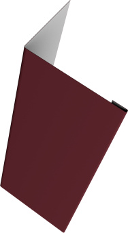 картинка Нащельник 25х35 для забора жалюзи Милан, Токио, Палермо (для калиток и ворот) Grand Line 0,5 Сатин RAL 3005 красное вино (2,5м) Центр Кровли