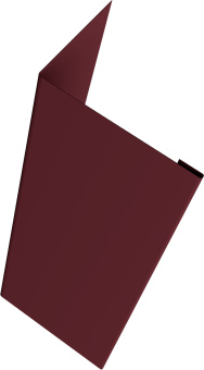 картинка Нащельник 25х35 для забора жалюзи Милан, Токио, Палермо (для калиток и ворот) Grand Line 0,45 ПЭ двухсторонний RAL 3005 красное вино (1,68м) Центр Кровли