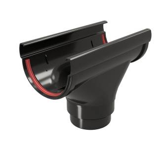 картинка Воронка Дизайн 135 ПВХ Grand Line черный (RAL 9005) Центр Кровли