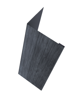 картинка Нащельник (для калиток и ворот) 25х35 жалюзи Milan, Tokyo, Palermo 0,45 Print Premium Grey Wood TwinColor (L1,68) Центр Кровли