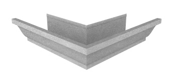 картинка Угол желоба со сварным швом наружный Vortex в2 130мм Zn Центр Кровли