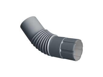 картинка Колено круглое &Oslash;90 Vortex Микс RAL 7024 мокрый асфальт Центр Кровли