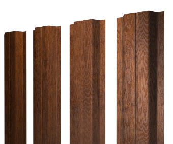 картинка Штакетник П-образный A с прямым резом 0,45 Print-Double Premium Golden Wood Fresh Центр Кровли