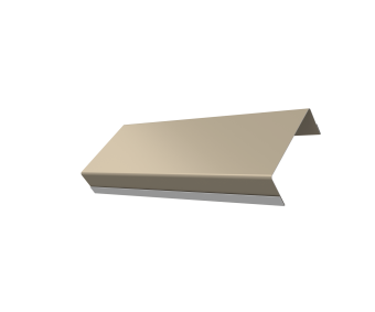 картинка Ламель обратная стартовая/финишная забора жалюзи Техас 53мм для калиток и ворот (с заполнением ламелями 125) Grand Line 0,5 Сатин RAL 1015 светлая слоновая кость Центр Кровли