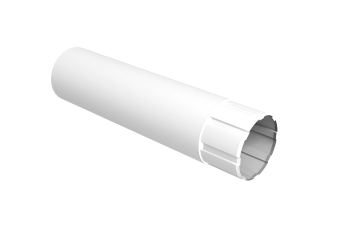 картинка Труба круглая &Oslash;90 Vortex Микс 1м RAL 9003 сигнальный белый Центр Кровли