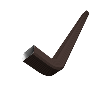 картинка Труба гофрированная Vortex в2 76х102х3000мм с коленом RR 32 темно-коричневый Центр Кровли