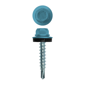 фото Саморез кровельный 4,8х29 (250шт) сверло №1 RAL 5024 Центр Кровли картинка Саморез кровельный 4,8х29 (250шт) сверло №1 RAL 5024 Центр Кровли