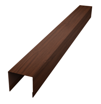 картинка Стойка боковая крепежная для забора жалюзи Palermo 0,45 Print Elite Choco Wood TwinColor (1,8м) Центр Кровли