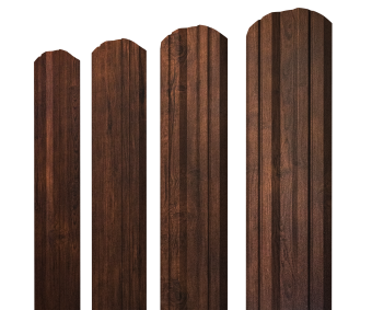 фото Штакетник Twin фигурный 0,45 Print Premium Cherry Wood Dark FTC Центр Кровли картинка Штакетник Twin фигурный 0,45 Print Premium Cherry Wood Dark FTC Центр Кровли