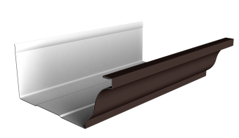 картинка Желоб прямоугольный Vortex Проект 210 мм 3м RAL 8017 шоколад Центр Кровли
