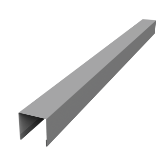 картинка Планка вертикальная лицевая для забора жалюзи Palermo 0,45 PE RAL 9006 бело-алюминиевый (3м) Центр Кровли